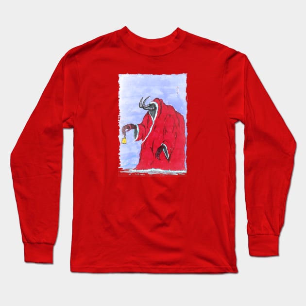 Merry Krampus you filthy animals Long Sleeve T-Shirt by Flush Gorden